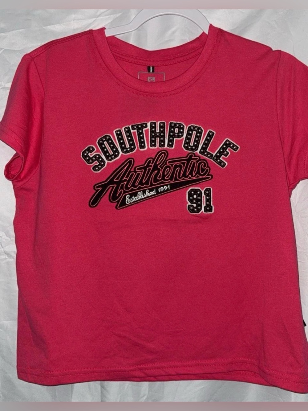 South Pole Hot Pink Graphic Tee with 'Authentic 91' Logo